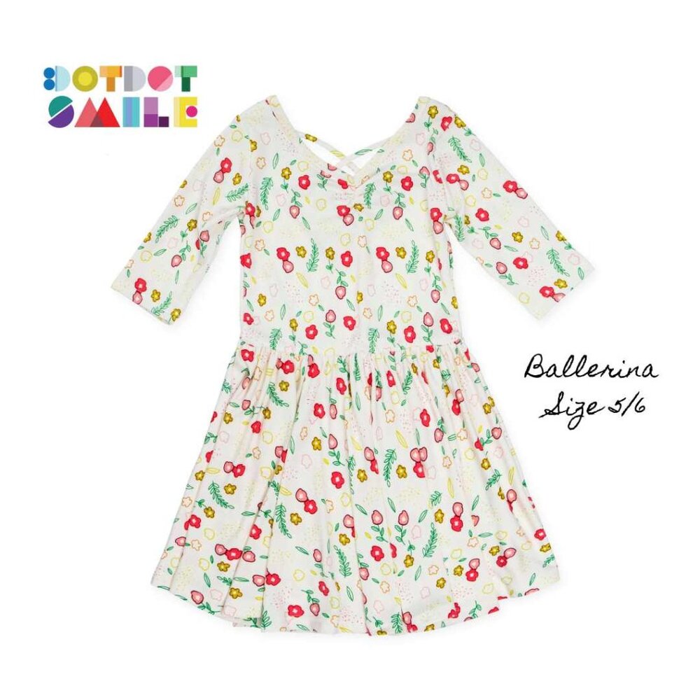 DotDotSmile Size 5/6 Ballerina Dress - NWT Cream Floral